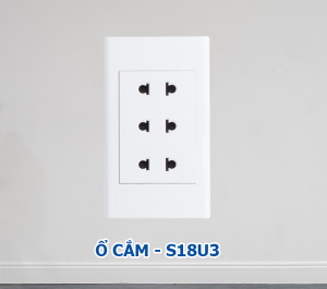 Ổ Cắm Ba 2 Chấu Sino – S18U3